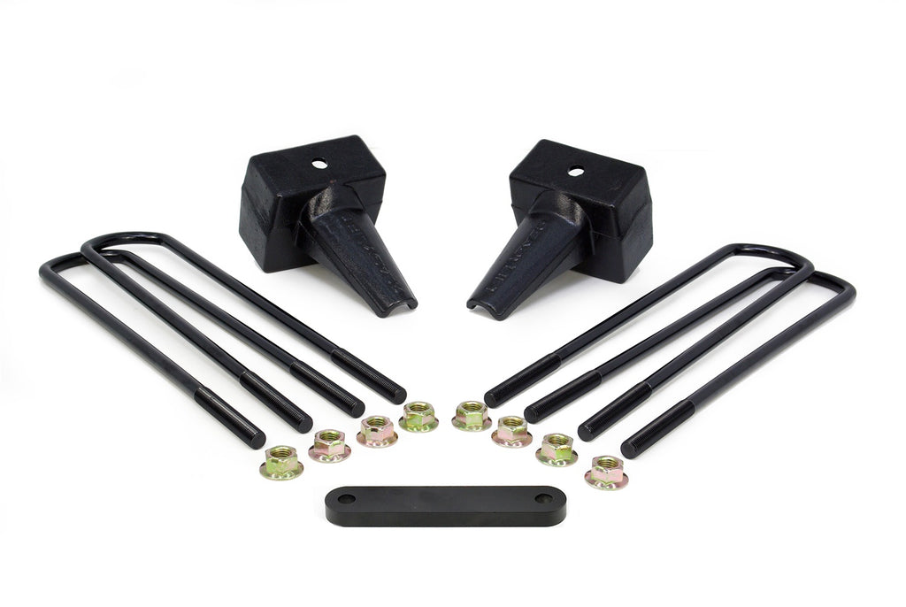 ReadyLift 66-2295 5in. Flat Rear Block Kit with Carrier Beraing Spacer for 2 Piece Drive Shaft for Select Ford F-250, Ford F-250 Super Duty, Ford F-350 Super Duty, Ford F-450 Super Duty
