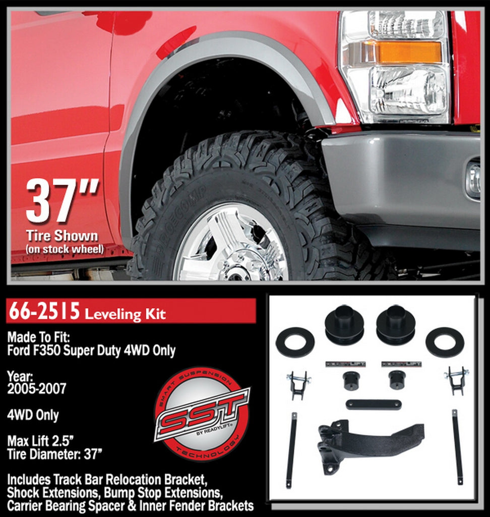 ReadyLift 66-2515 2.5in. Front Leveling Kit with Track Bar Bracket for Select Ford F-250 Super Duty, Ford F-350 Super Duty, Ford F-450 Super Duty, Ford F-550 Super Duty