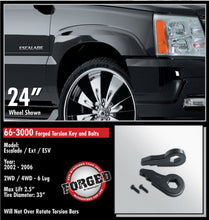 Load image into Gallery viewer, ReadyLift 66-3000 2.5in. Front Leveling Kit (Forged Torsion Key) for Select Cadillac Escalade, Cadillac Escalade ESV, Cadillac Escalade EXT, Chevrolet Avalanche 1500, Chevrolet K1500, Chevrolet Silverado 1500, Chevrolet Silverado Classic, Chevrolet