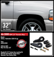 Load image into Gallery viewer, ReadyLift 66-3000 2.5in. Front Leveling Kit (Forged Torsion Key) for Select Cadillac Escalade, Cadillac Escalade ESV, Cadillac Escalade EXT, Chevrolet Avalanche 1500, Chevrolet K1500, Chevrolet Silverado 1500, Chevrolet Silverado Classic, Chevrolet
