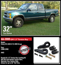 Load image into Gallery viewer, ReadyLift 66-3000 2.5in. Front Leveling Kit (Forged Torsion Key) for Select Cadillac Escalade, Cadillac Escalade ESV, Cadillac Escalade EXT, Chevrolet Avalanche 1500, Chevrolet K1500, Chevrolet Silverado 1500, Chevrolet Silverado Classic, Chevrolet