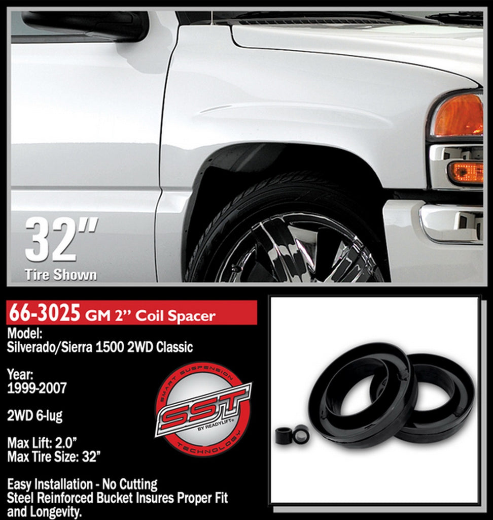 ReadyLift 66-3025 2in. Front Leveling Kit for Select Chevrolet Silverado 1500, Chevrolet Silverado Classic, GMC Sierra 1500, GMC Sierra Classic