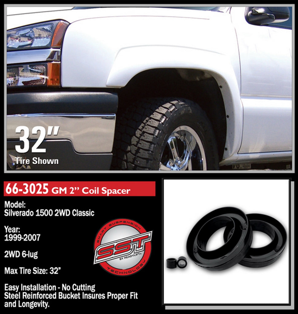 ReadyLift 66-3025 2in. Front Leveling Kit for Select Chevrolet Silverado 1500, Chevrolet Silverado Classic, GMC Sierra 1500, GMC Sierra Classic