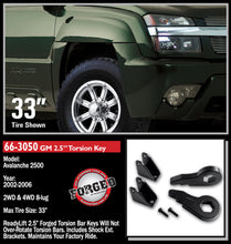 Load image into Gallery viewer, ReadyLift 66-3050 2.5in. Front Leveling Kit (Forged Torsion Key) for Select Chevrolet Avalanche 2500, Chevrolet Silverado HD, Chevrolet Silverado HD Classic, Chevrolet Silverado HD, Chevrolet Silverado 3500, Chevrolet Silverado HD, Chevrolet Suburban