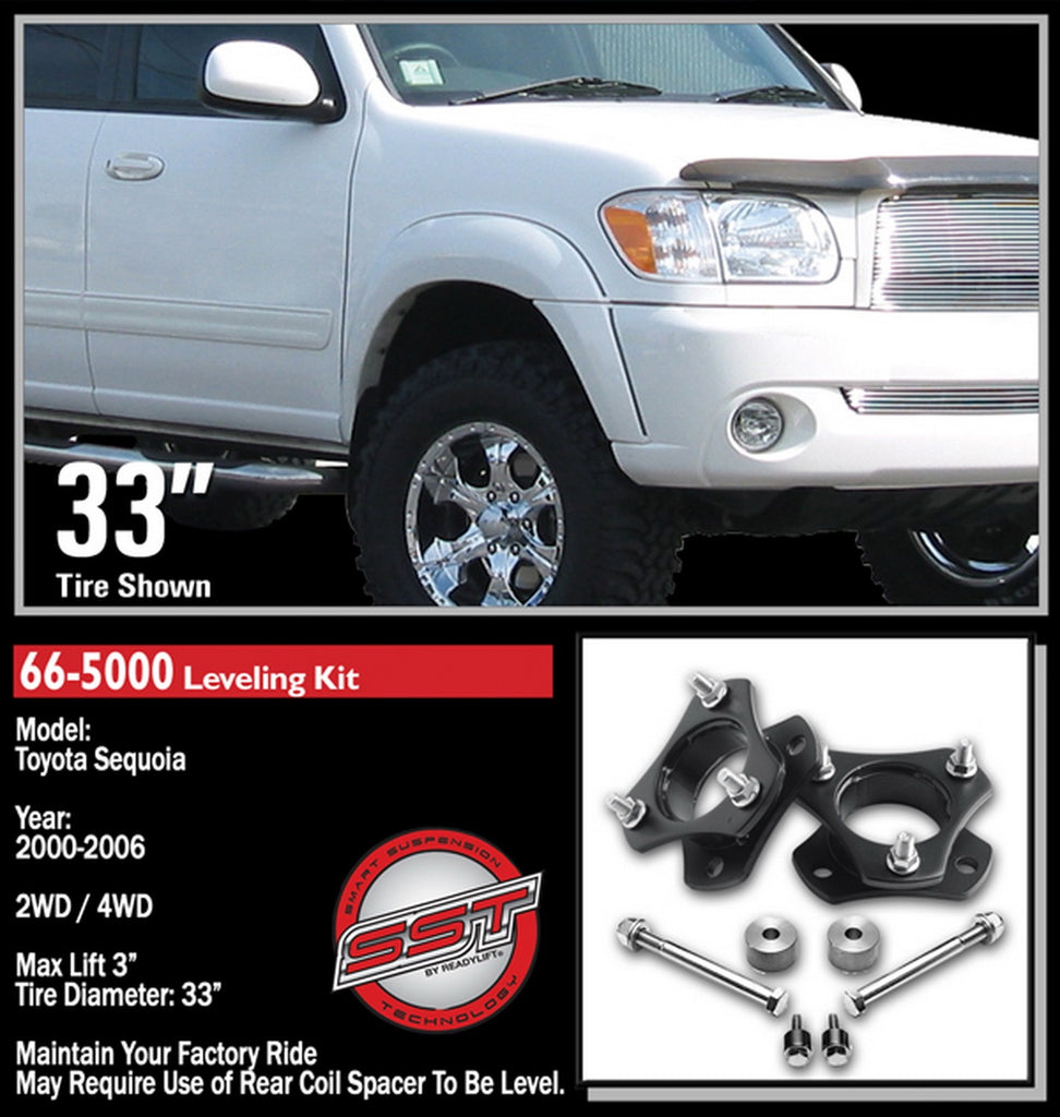 ReadyLift 66-5000 3in. Front Leveling Kit for Select Toyota Sequoia, Toyota Tundra