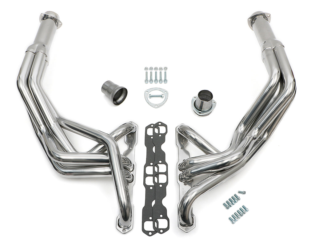Hedman Hedders 66004 1-3/4 in. Silver Long-Tube Headers For 55-57 Chevy Tri-5  283-400 for Select Chevrolet Bel Air, Chevrolet One-Fifty Series, Chevrolet Two-Ten Series