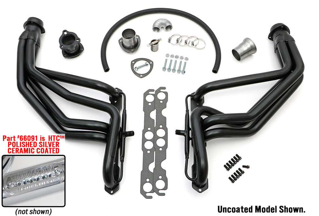 Hedman Hedders 66091 SILVER LONG-TUBE E.O. HEADERS For 67-91 GM 283-400 TRUCKS With A.I.R. for Select Chevrolet Blazer, Chevrolet C10, Chevrolet C10 Pickup, Chevrolet C10 Suburban, Chevrolet C20, Chevrolet C20 Pickup, Chevrolet C20 Suburban, Chevrolet