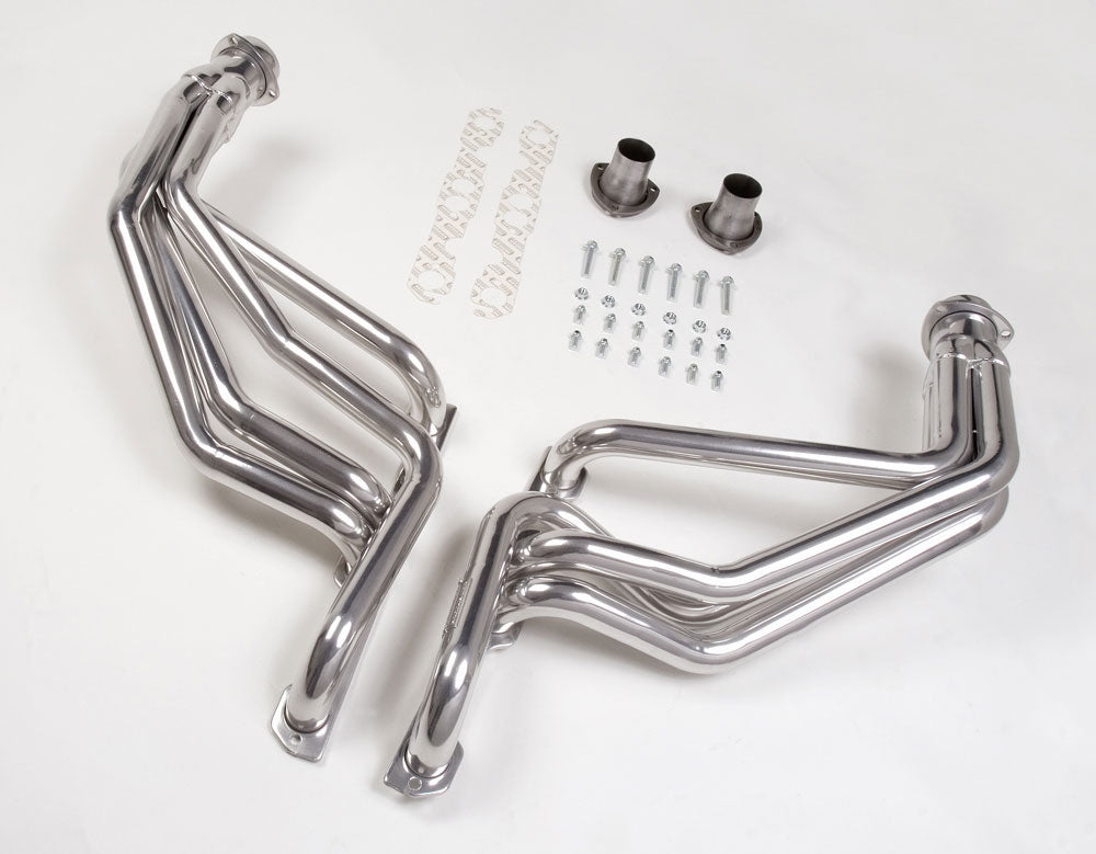 Hedman Hedders 66097 SILVER LONG-TUBE E.O. HEADERS For 67-91 GM 283-400 TRUCKS Without A.I.R. for Select Chevrolet Blazer, Chevrolet C10, Chevrolet C10 Pickup, Chevrolet C10 Suburban, Chevrolet C20, Chevrolet C20 Pickup, Chevrolet C20 Suburban, Chevrolet