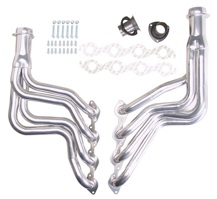 Hedman Hedders 66197 Silver Long-Tube EO Headers For 64-77 Chevelle 396-502 No A.I.R. for Select Chevrolet Bel Air, Chevrolet Biscayne, Chevrolet Brookwood, Chevrolet Camaro, Chevrolet Caprice, Chevrolet Chevy II, Chevrolet El Camino, Chevrolet Impala,