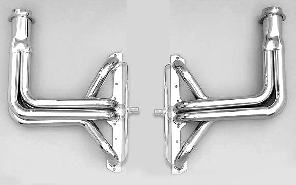 Hedman Hedders 66301 Silver Long-Tube E.O. Headers For 63-82 Corvette 283-400 w/A.I.R. for Select Chevrolet Corvette