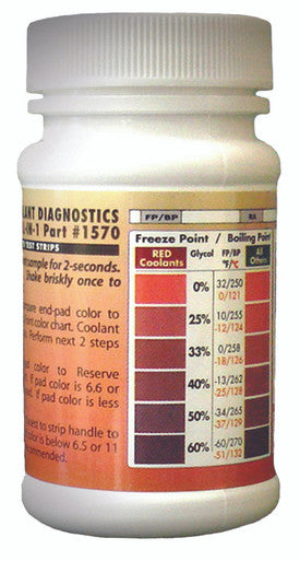 RADCHEK 1570 Auto & Light Truck Coolant Test Strips, 70 Strips