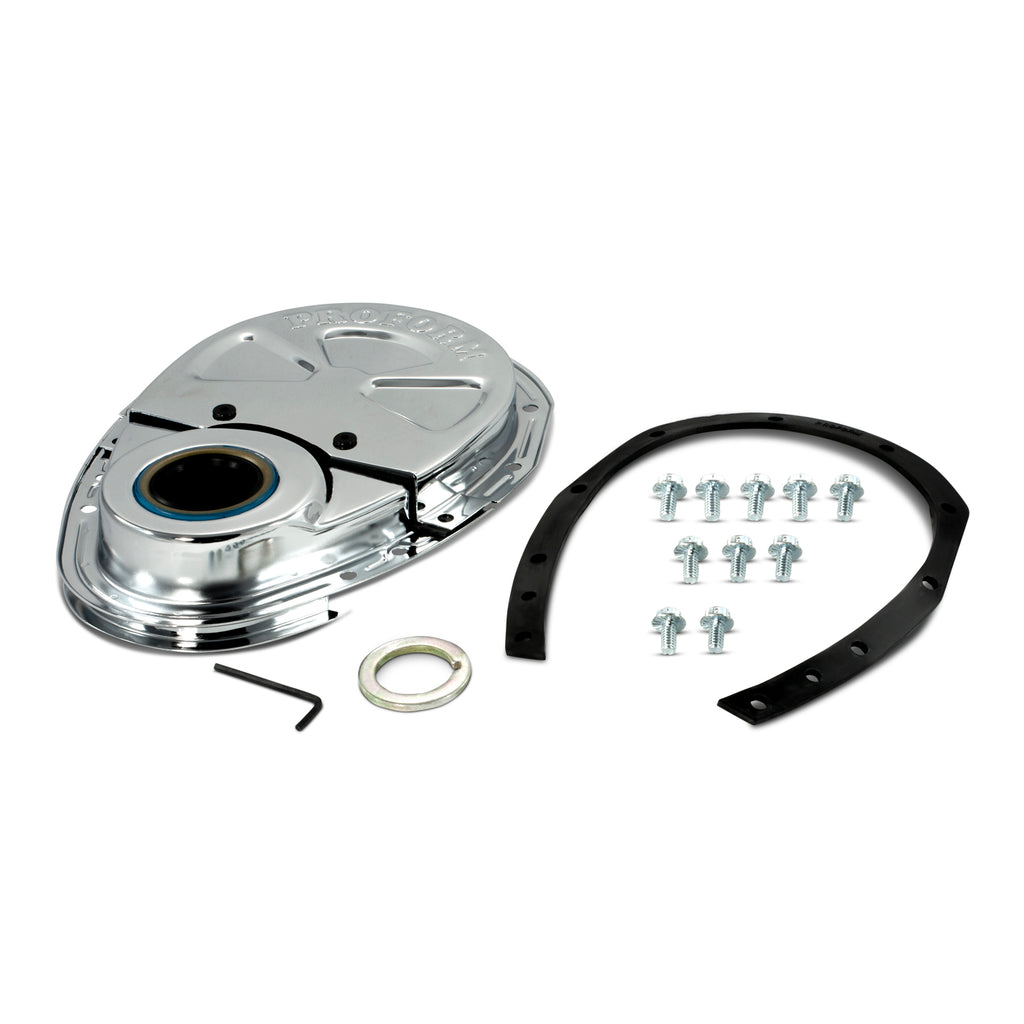 Proform 66666 Chrome for Select Avanti II, Buick Century, Buick Commercial Chassis, Buick LeSabre, Buick Regal, Buick Roadmaster, Buick Skylark, Cadillac Brougham, Checker Aerobus, Checker Deluxe, Checker Marathon, Checker Taxicab, Chevrolet Bel Air,
