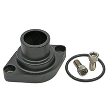 Load image into Gallery viewer, 6675-Chevy-Sb--Bb-Aluminum-Water-Neck-Straight-Up-Style-W-Oring-Seal-Black