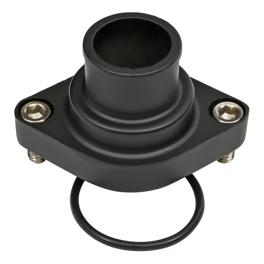 6675-Chevy-Sb--Bb-Aluminum-Water-Neck-Straight-Up-Style-W-Oring-Seal-Black