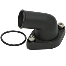 Load image into Gallery viewer, 6675-Chevy-V8-Sb--Bb-Aluminum-Water-Neck-15Deg-Swivelstyle-W-Oring-Seal-Black