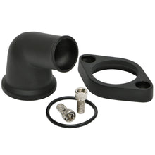 Load image into Gallery viewer, 6675-Chevy-V8-Sb--Bb-Aluminum-Water-Neck-15Deg-Swivelstyle-W-Oring-Seal-Black