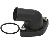 Trans-Dapt 7195 SB & BB CHEVY ALUMINUM WATER NECK; 15 DEGREE, SWIVEL NECK DESIGN- BLACK FINISH