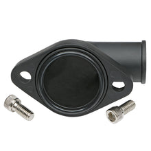 Load image into Gallery viewer, 6675-Chevy-V8-Sb--Bb-Aluminum-Water-Neck-90Deg-Swivelstyle-W-Oring-Seal-Black