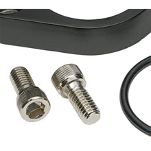 Load image into Gallery viewer, 6675-Chevy-V8-Sb--Bb-Aluminum-Water-Neck-90Deg-Swivelstyle-W-Oring-Seal-Black