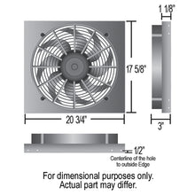 Load image into Gallery viewer, Derale 66821 High Output Single 17" Electric RAD Fan/Alum Shroud Kit w/ PWM Controller