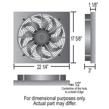 Load image into Gallery viewer, Derale 66822 Powerpack - High Output Single 17" RAD Fan/Alum Shroud Kit w/ PWM Controller