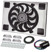 Load image into Gallery viewer, Derale 66827 Powerpack - High Output Single 14" RAD Fan/Alum Shroud Kit w/ PWM Controller