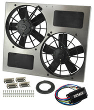 Load image into Gallery viewer, Derale 66830 Powerpack - High Output Dual 11" RAD Fan/Alum Shroud Kit w/ PWM Controller