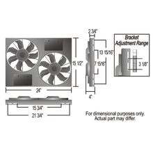 Load image into Gallery viewer, Derale 66831 Powerpack - High Output Dual 11" RAD Fan/Alum Shroud Kit w/ PWM Controller