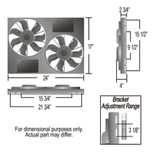 Load image into Gallery viewer, Derale 66833 Powerpack - High Output Dual 11" RAD Fan/Alum Shroud Kit w/ PWM Controller