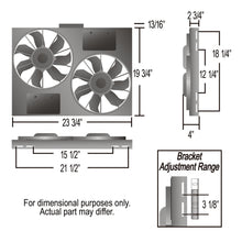 Load image into Gallery viewer, Derale 66835 Powerpack - High Output Dual 11" RAD Fan/Alum Shroud Kit w/ PWM Controller