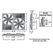 Load image into Gallery viewer, Derale 66836 Powerpack - High Output Dual 12" RAD Fan/Alum Shroud Kit w/ PWM Controller