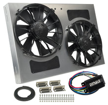 Load image into Gallery viewer, Derale 66837 Powerpack- High Output Dual 12" Electric RAD Fan/Alum Shroud Kit -PWM Controller