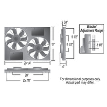 Load image into Gallery viewer, Derale 66838 Powerpack - High Output Dual 12" RAD Fan/Alum Shroud Kit w/ PWM Controller