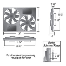 Load image into Gallery viewer, Derale 66842 Powerpack - High Output Dual 12" RAD Fan/Aluminum Shroud w/ PWM Controller