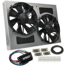 Load image into Gallery viewer, Derale 66842 Powerpack - High Output Dual 12" RAD Fan/Aluminum Shroud w/ PWM Controller