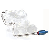 Edelbrock 8133 Dual-Feed Chrome Fuel Line Kit W Filter