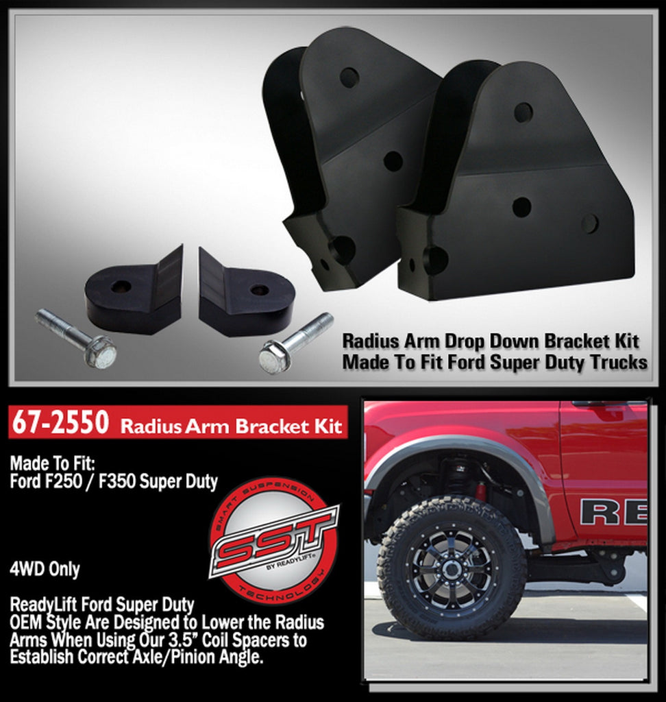 ReadyLift 67-2550 Radius Arm Bracket Kit for Select Ford F-250 Super Duty, Ford F-350 Super Duty, Ford F-450 Super Duty