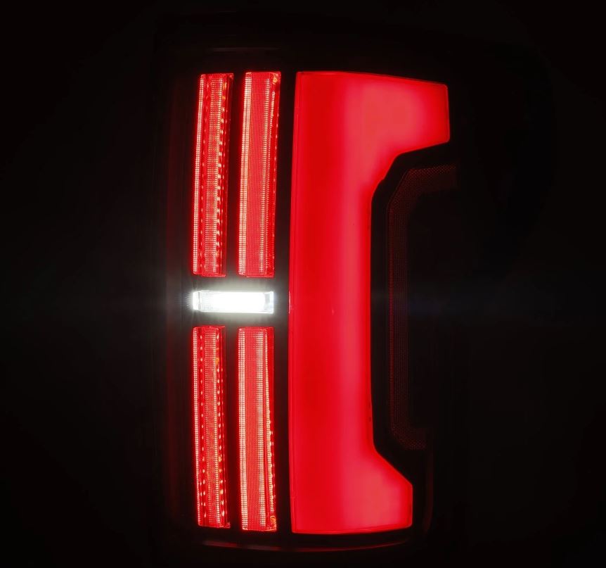 AlphaRex 670052 Prismatic LED Taillights Black Red for Select Toyota Tundra