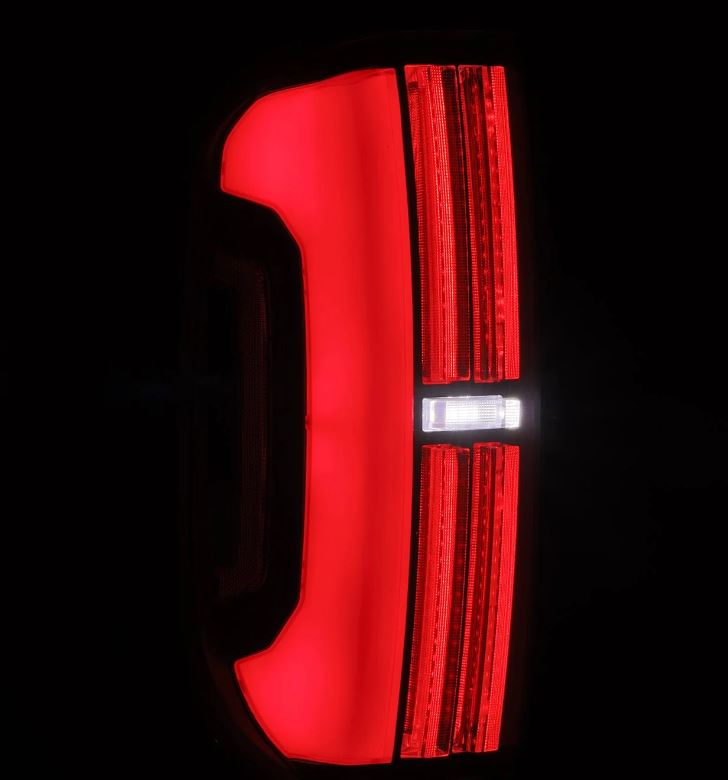 AlphaRex 672052 Prismatic LED Taillights Black Red for Select Toyota Tundra