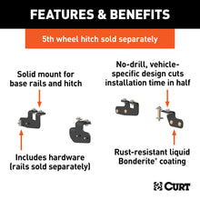 Load image into Gallery viewer, CURT 16427 Custom 5th Wheel Brackets; Select Ram 2500 (Except with 5th Wheel Prep Package) - Truck Part Superstore