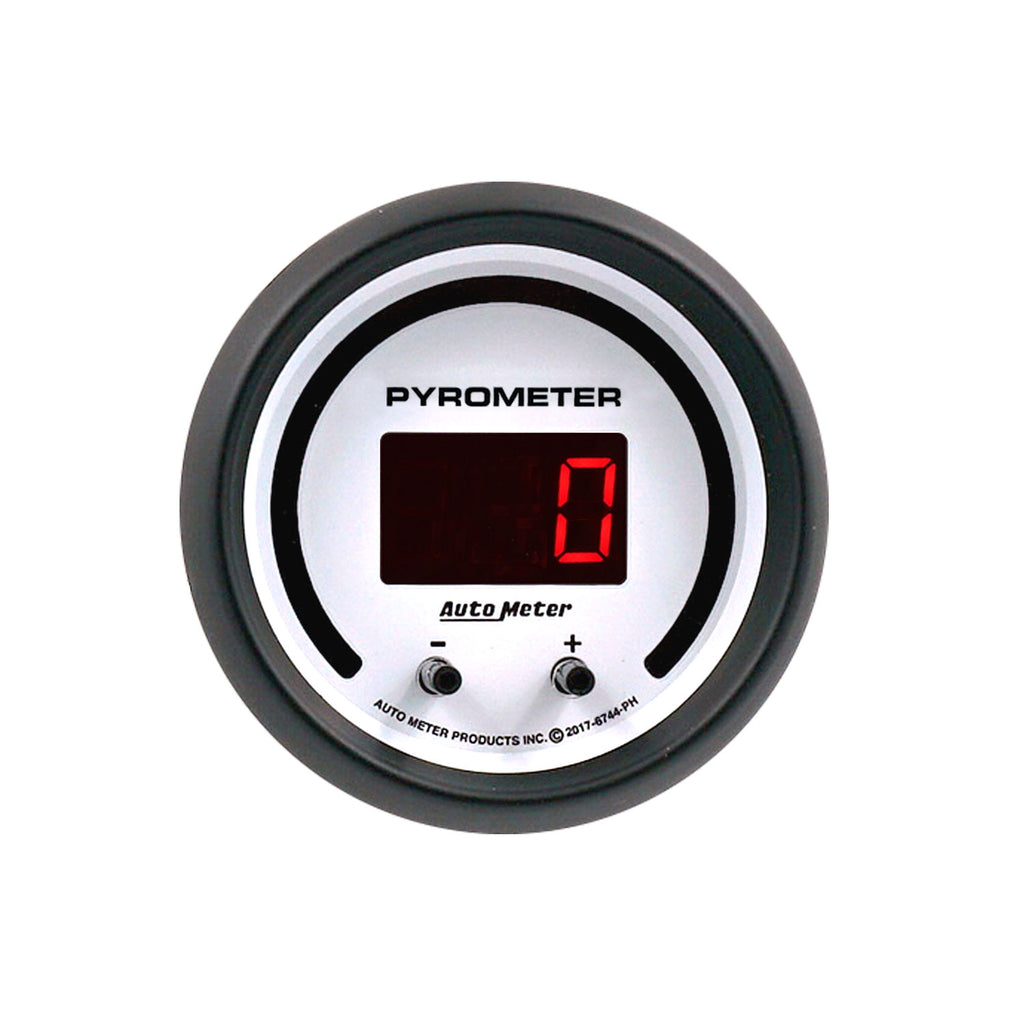 AutoMeter 6744-PH GAUGE, PYROMETER, 2 1/16", TWO CHANNEL, SELECTABLE, PHANTOM ELITE DIGITAL