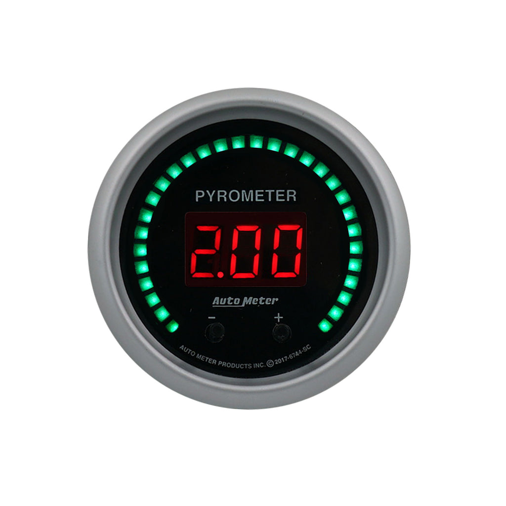 AutoMeter 6744-SC GAUGE, PYROMETER, 2 1/16", TWO CHANNEL, SELECTABLE, SPORT-COMP ELITE DIGITAL