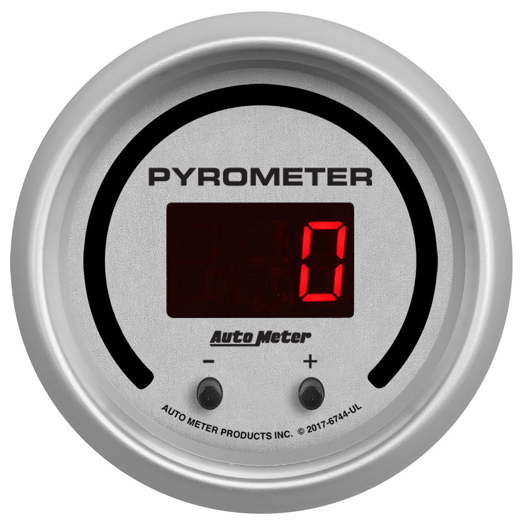 AutoMeter 6744-UL GAUGE, PYROMETER, 2 1/16", TWO CHANNEL, SELECTABLE, ULTRA-LITE ELITE DIGITAL