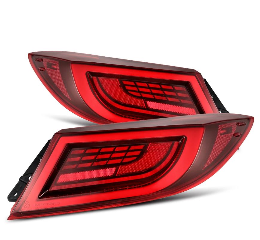 AlphaRex 675030 LED Taillights Vivid Red for Select Subaru BRZ, Toyota GR86