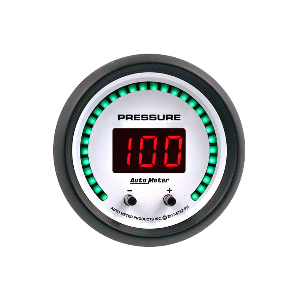 AutoMeter 6752-PH GAUGE, PRESSURE, 2 1/16", TWO CHANNEL, SELECTABLE, PHANTOM ELITE DIGITAL