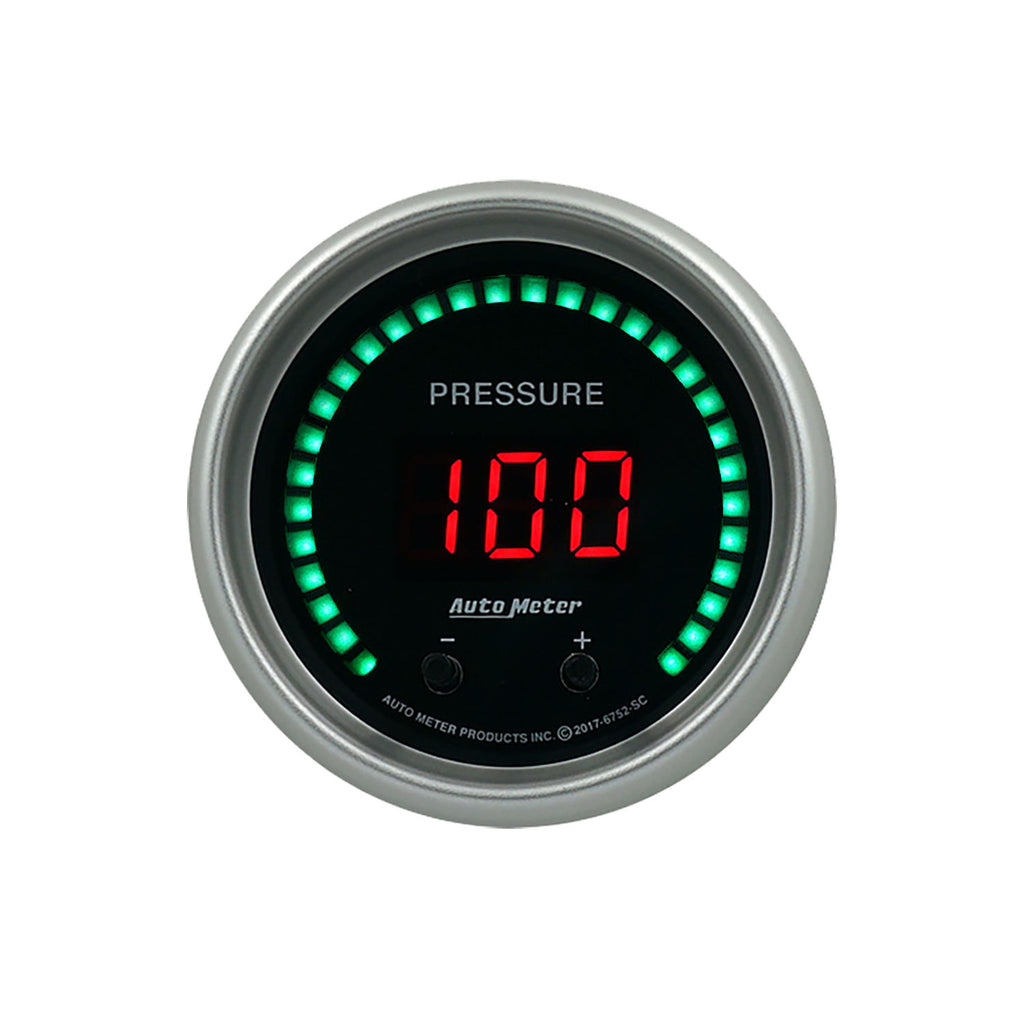 AutoMeter 6752-SC GAUGE, PRESSURE, 2 1/16", TWO CHANNEL, SELECTABLE, SPORT-COMP ELITE DIGITAL