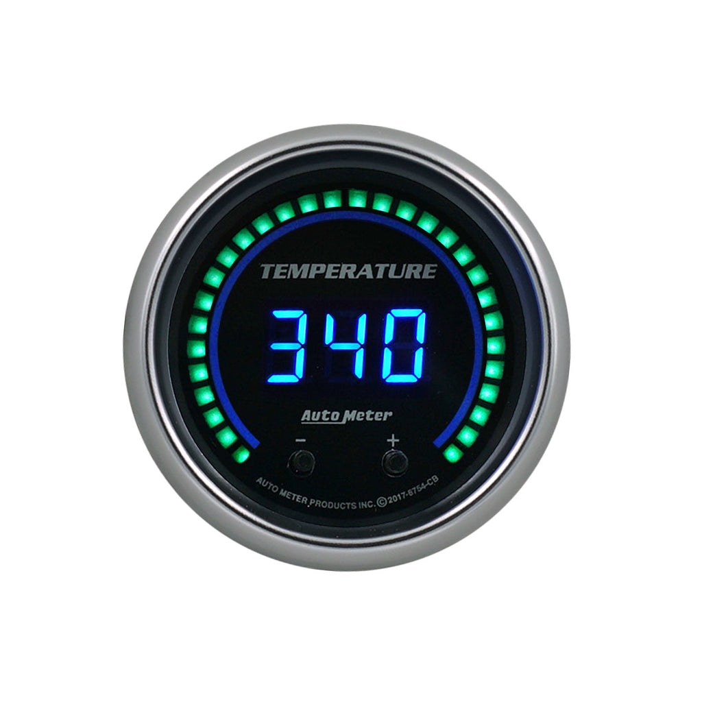 AutoMeter 6754-CB GAUGE, FLUID TEMPERATURE, 2 1/16", TWO CHANNEL, SELECTABLE, COBALT ELITE DIGITAL