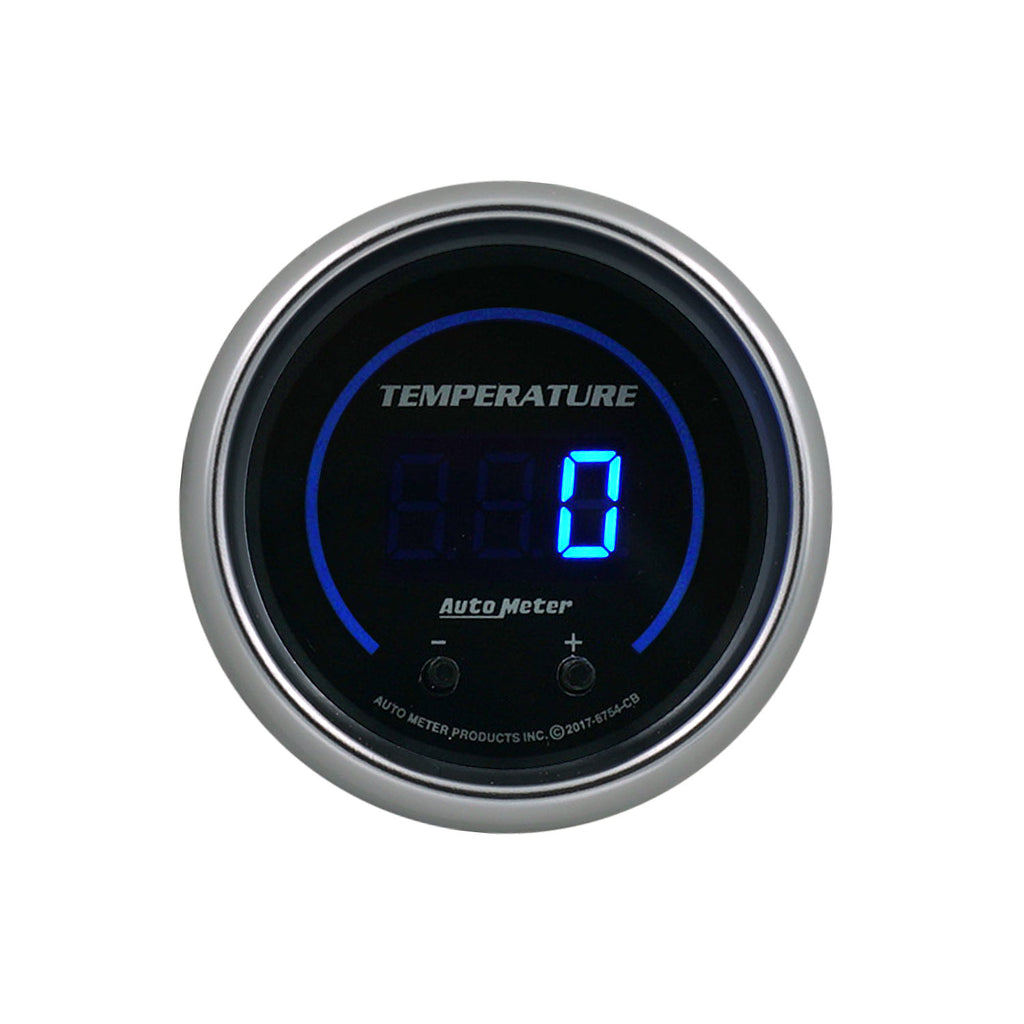 AutoMeter 6754-CB GAUGE, FLUID TEMPERATURE, 2 1/16", TWO CHANNEL, SELECTABLE, COBALT ELITE DIGITAL