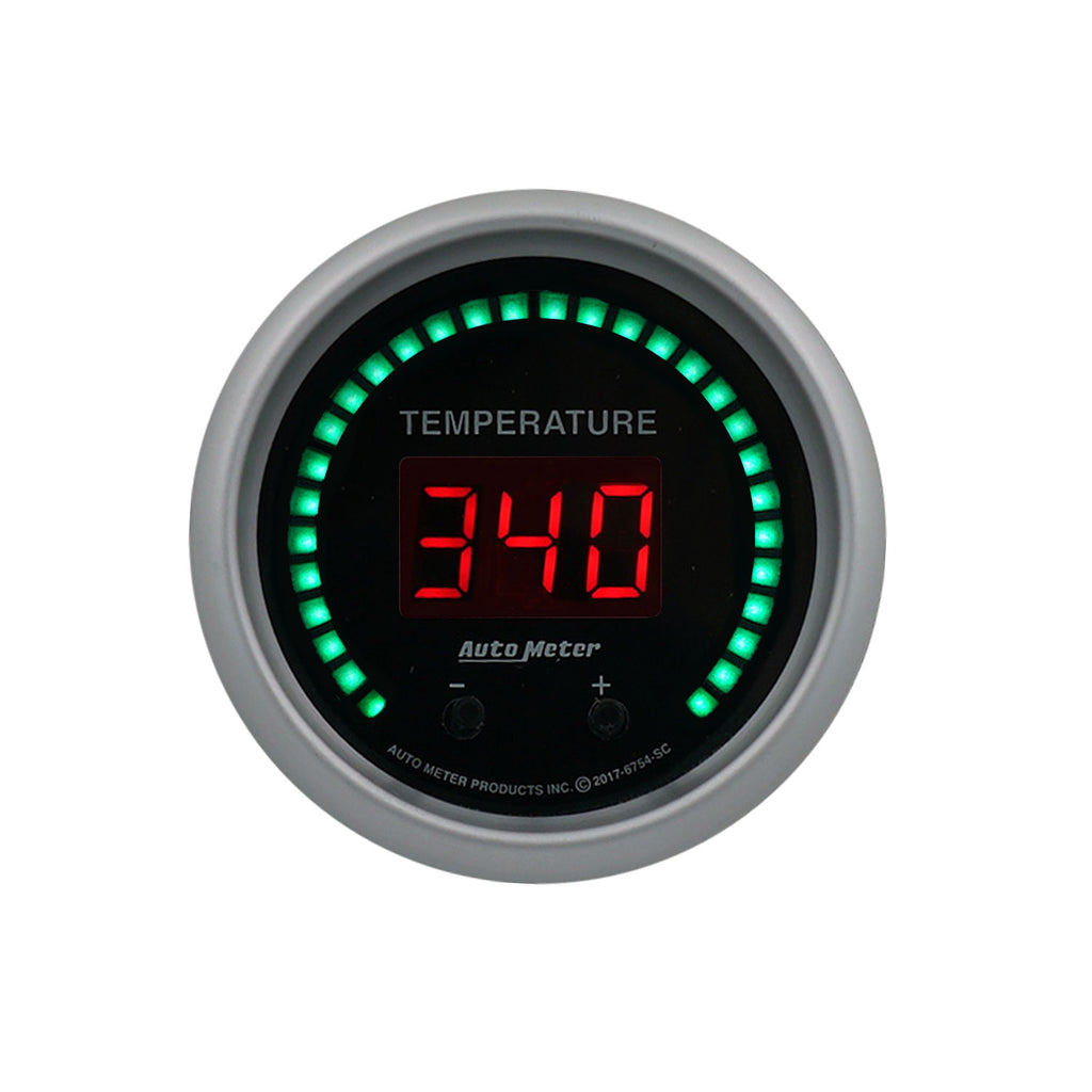 AutoMeter 6754-SC GAUGE, FLUID TEMPERATURE, 2 1/16", 2 CHAN, SELECTABLE, SPORT-COMP ELITE DIGITAL