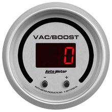 Load image into Gallery viewer, AutoMeter 6758-UL GAUGE, VAC/BOOST, 2 1/16", TWO CHANNEL, SELECTABLE, ULTRA-LITE ELITE DIGITAL